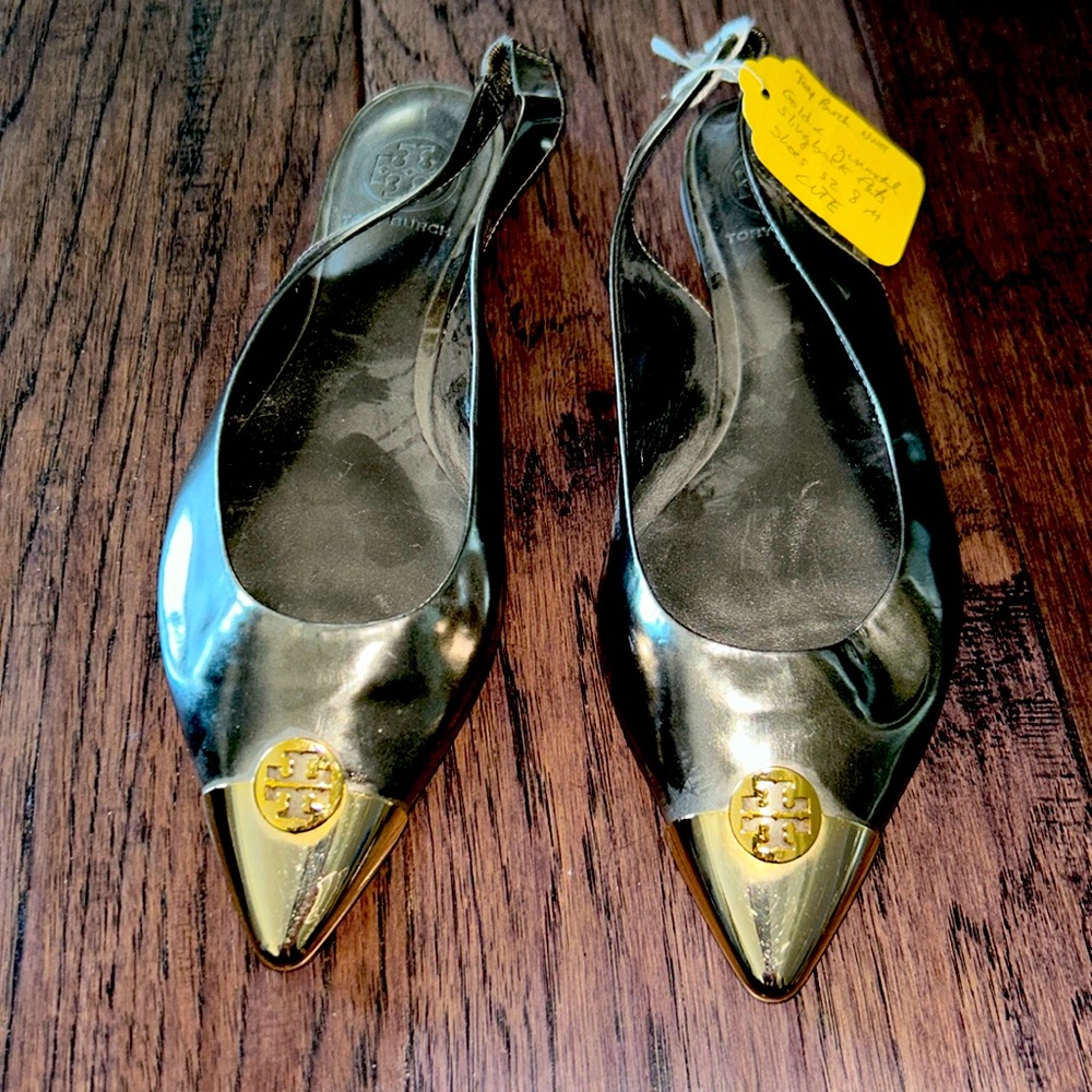 Brand New Tory Burch Sling Back Pointed Flats sz 8